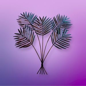 Metal plant wall decor